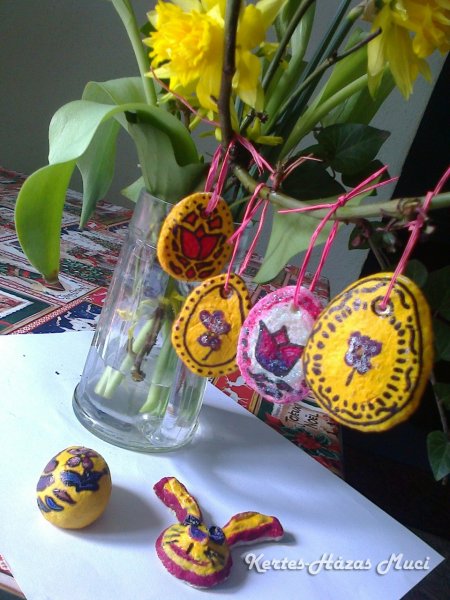 husveti dekoracio nyuszi tojas so liszt gyurma